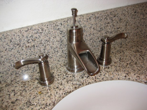 New counter and faucet