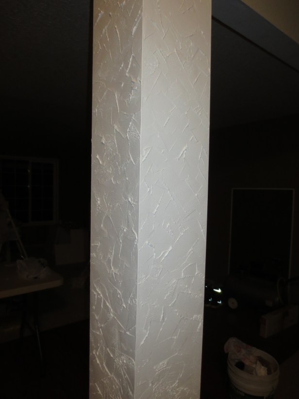 Freshly painted columns