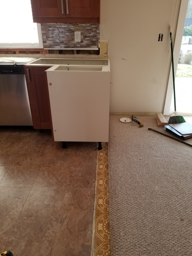 Floor after wall removed